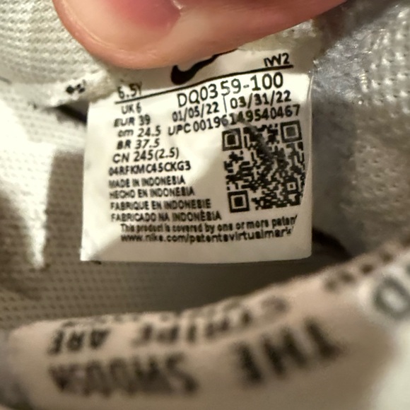 Nike Air Force 1 Low - Size 6.5Y
82 Double Swoosh White Medium Blue (GS) - Picture 6 of 6